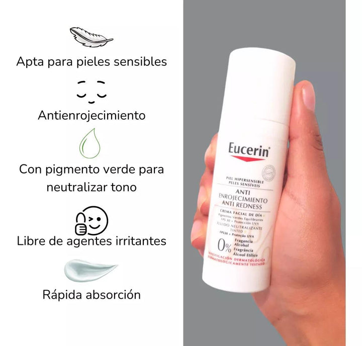 Eucerin AntiEnrojecimiento 50ml | Crema Facial con Color