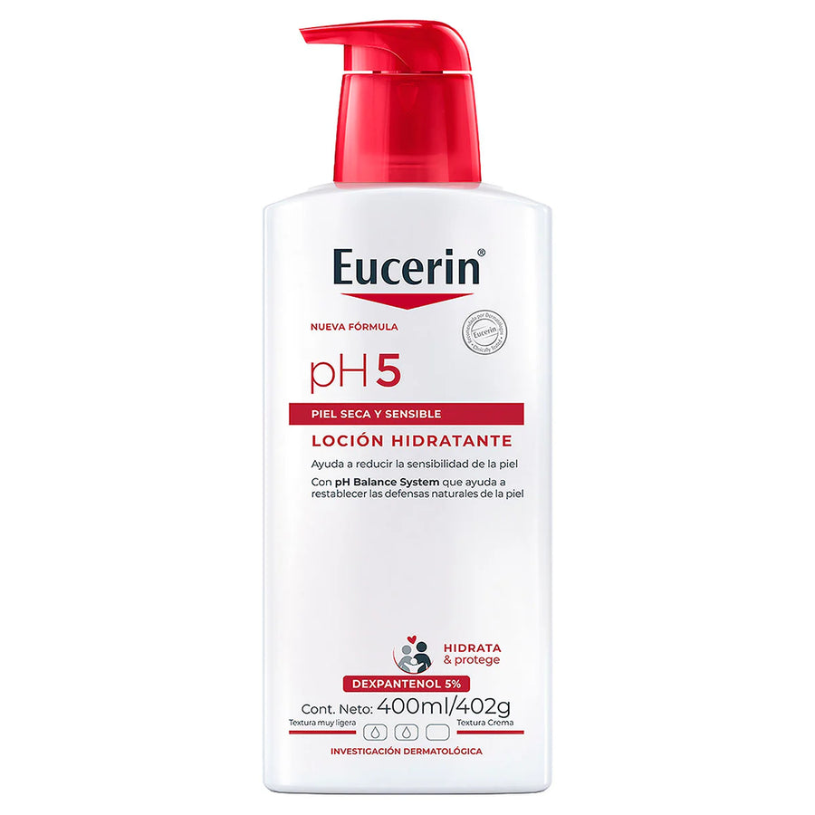 Eucerin pH5 Loción Hidratante 400ml | Piel Sensible y Seca