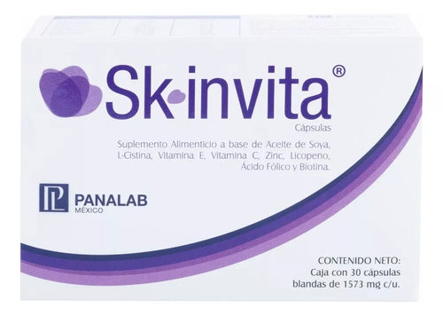 Skinvita | Suplemento Alimenticio Antioxidante e Hidratante | 30 Cápsulas