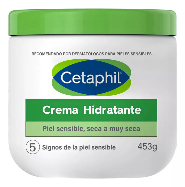 Cetaphil | Crema Hidratante 453g | Piel Sensible, Seca y Muy Seca