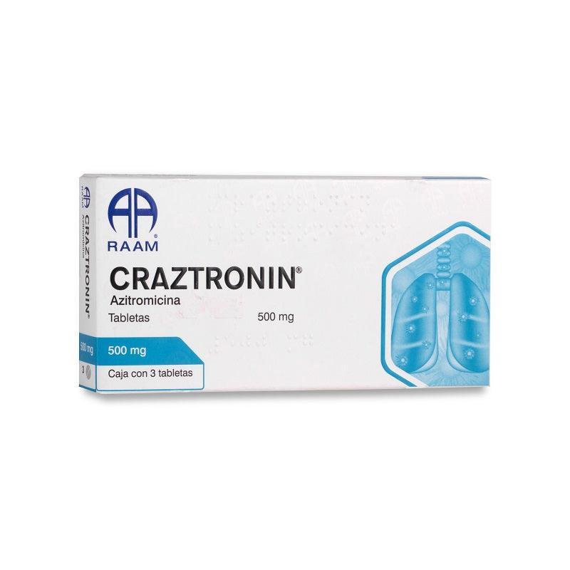 CRAZTRONIN AZITROMICINA C/3 TABLETAS 500 MG