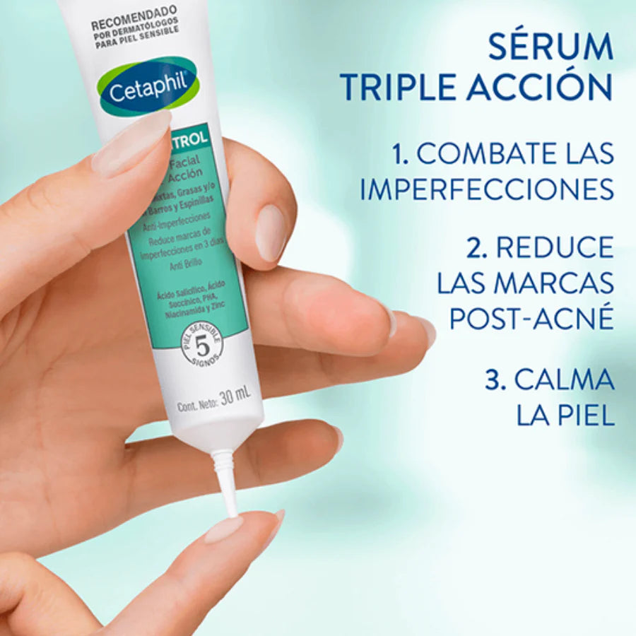 CETAPHIL | OIL CONTROL SERUM FACIAL TRIPLE ACCION | 30 ML