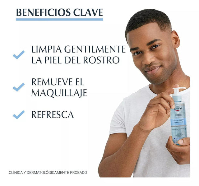 Eucerin | Gel Limpiador Facial de Piel Sensible | Limpieza Profunda Sin Resecar la Piel