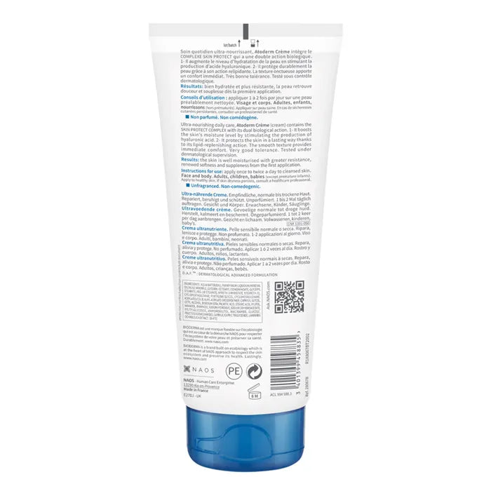 Bioderma | Atoderm Crema 200 ml | Piel Sensible y Seca
