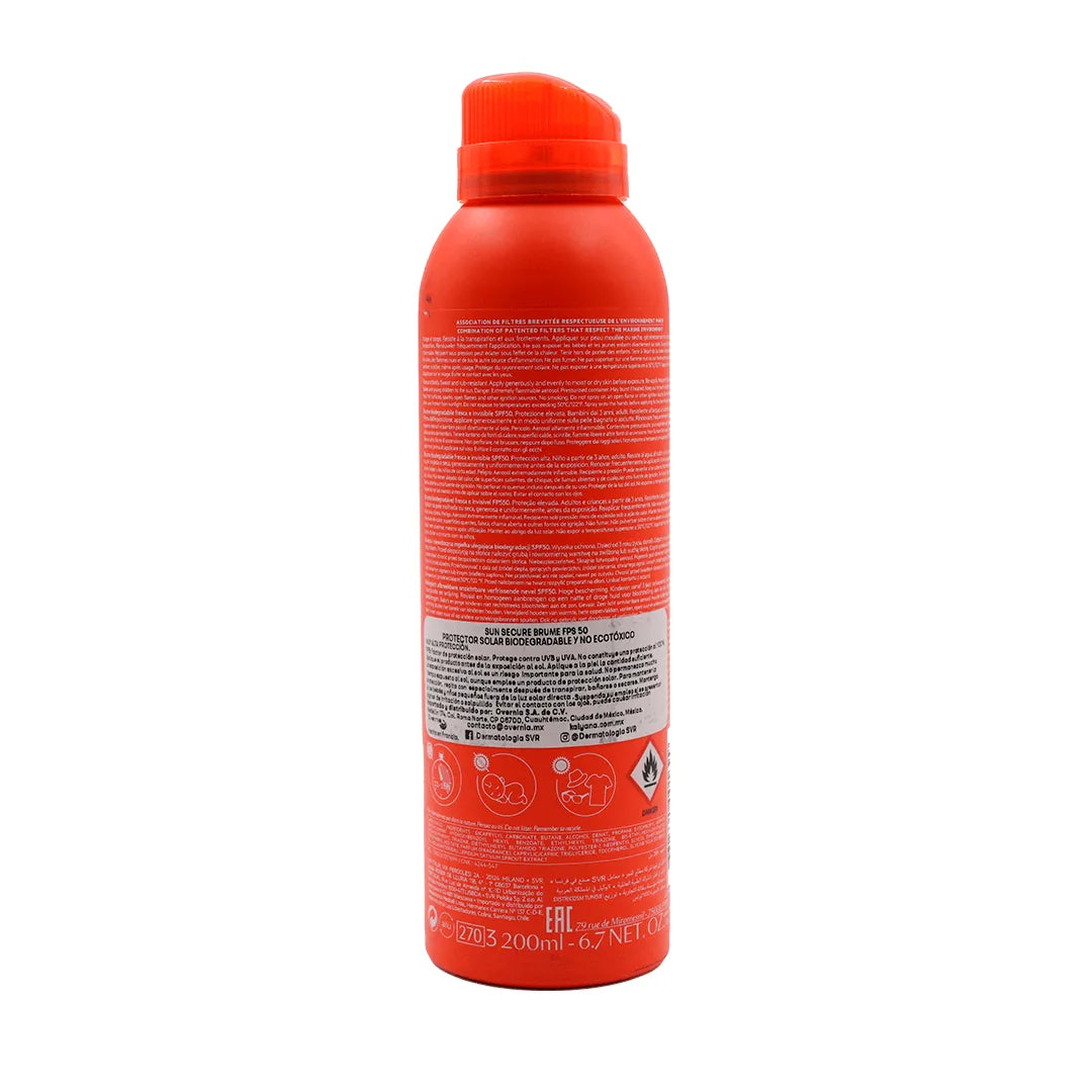 SVR | Sun Secure Brume SPF50+ 200 ml | Protector Solar en Spray