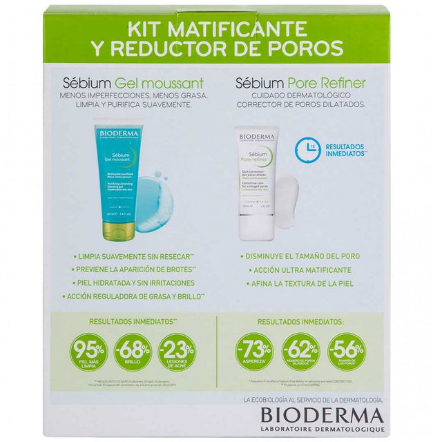 BIODERMA KIT SEBIUM PORE REFINER + SEBIUM GEL 100 ML