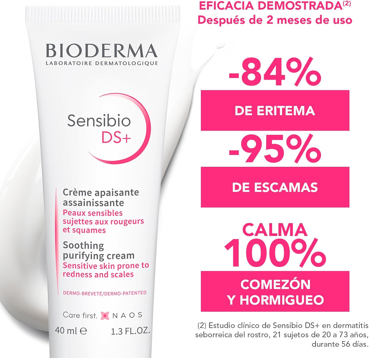Bioderma | Sensibio DS+ Crema 40ml | Alivia Piel Sensible/Escamas
