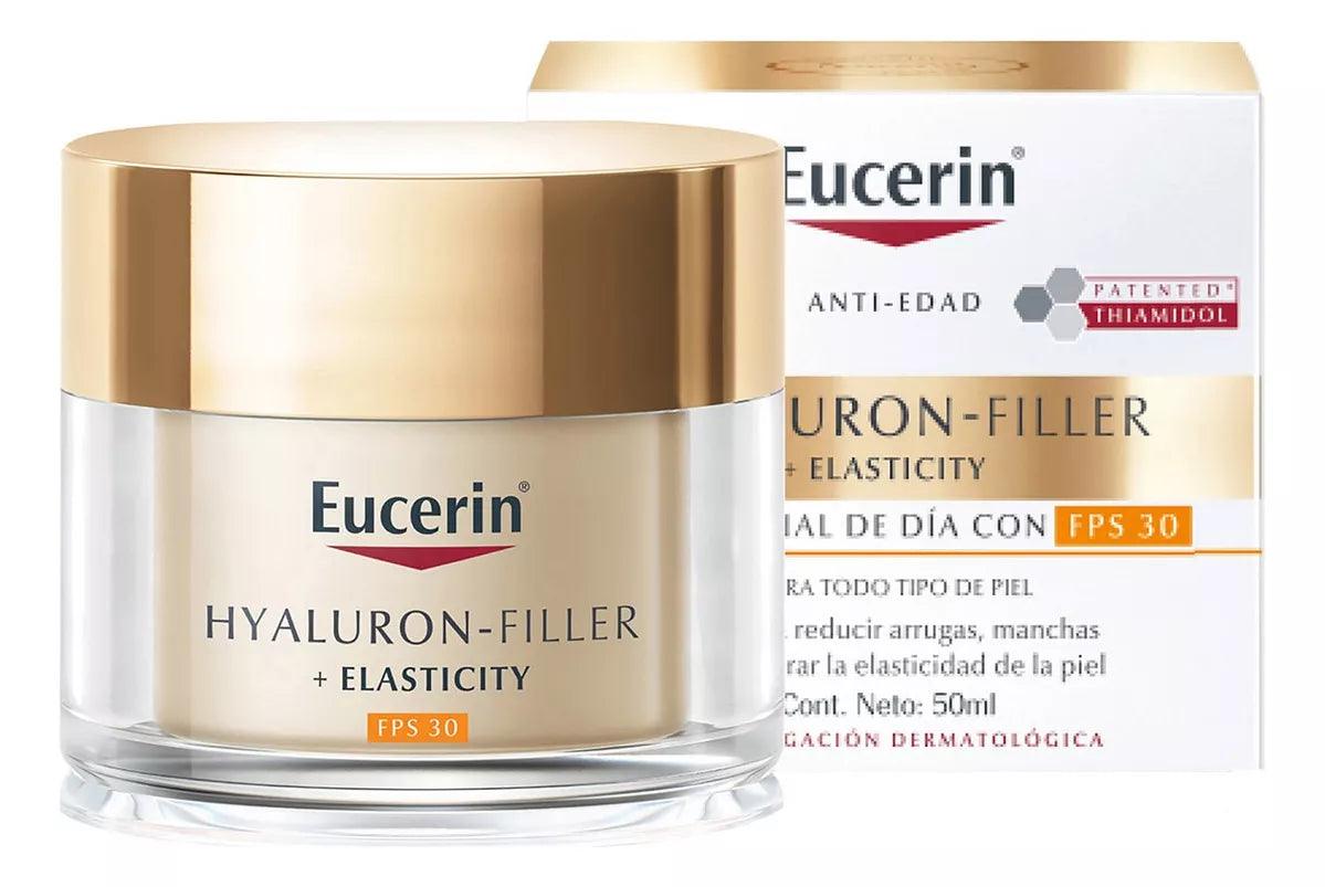 Eucerin Hyaluron Filler + Elasticity 50ml | Crema Facial de Día con Protector Solar FPS 30.