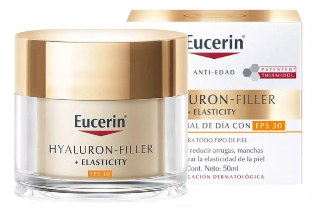 Eucerin Hyaluron Filler + Elasticity 50ml | Crema Facial de Día con Protector Solar FPS 30.