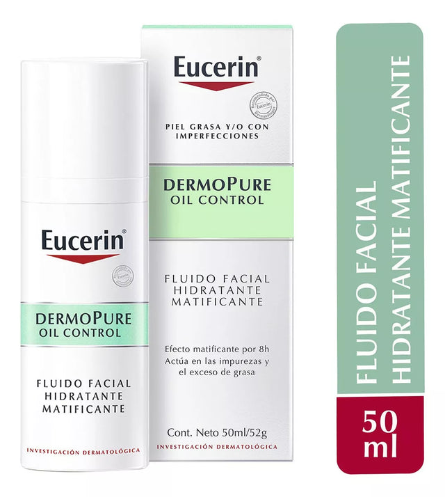 Eucerin DermoPure | Fluido Facial Multifuncional 50ml | Controla el Brillo Facial
