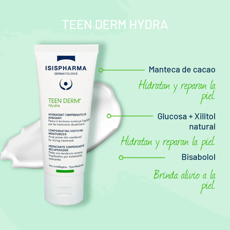 ISISPHARMA | Teen Derm Hydra 40 mL | Hidratante para pieles con tendencia de Acné