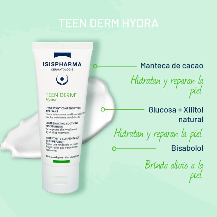 ISISPHARMA | Teen Derm Hydra 40 mL | Hidratante para pieles con tendencia de Acné