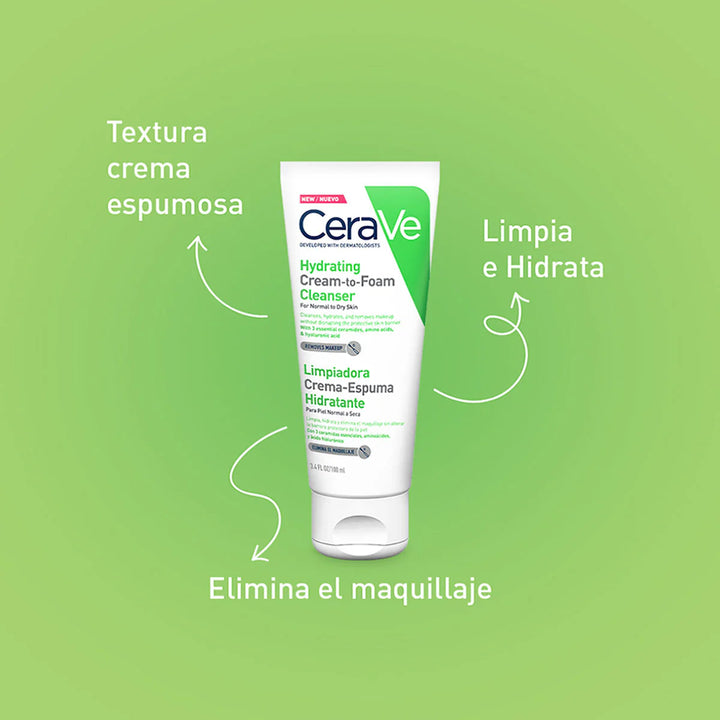 Cerave Limpiadora Crema Espuma Hidratante 100 ML