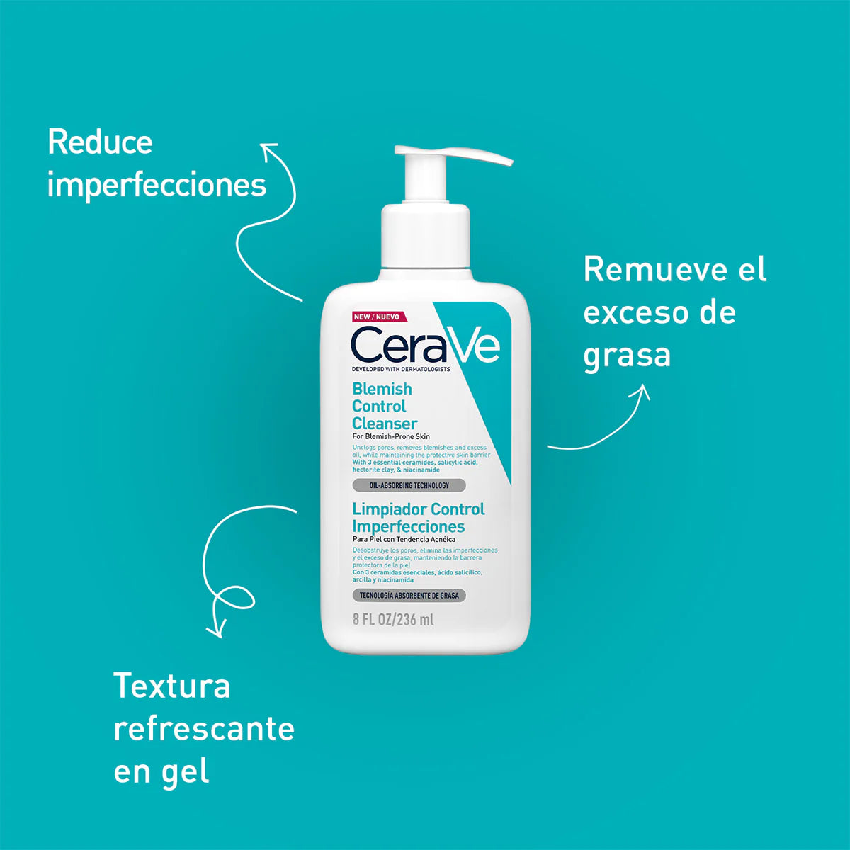 CERAVE LIMPIADOR CONTROL IMPERFECCIONES 236ML