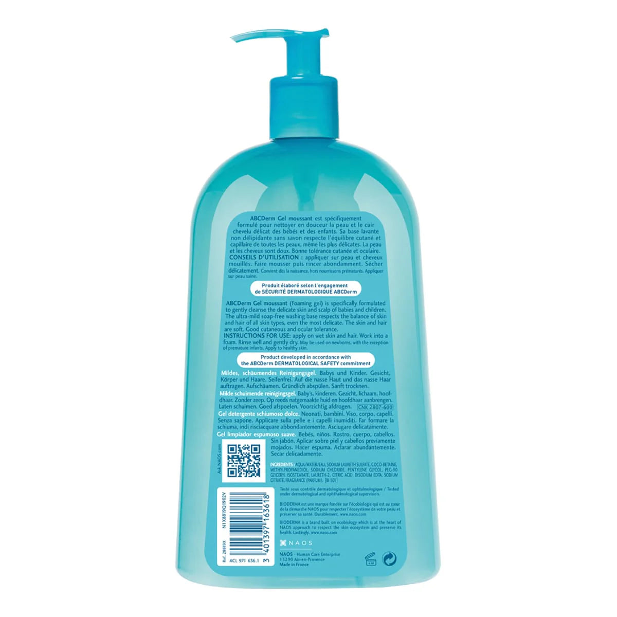 BIODERMA | ABCDERM GEL MOUSSANT | 1 L