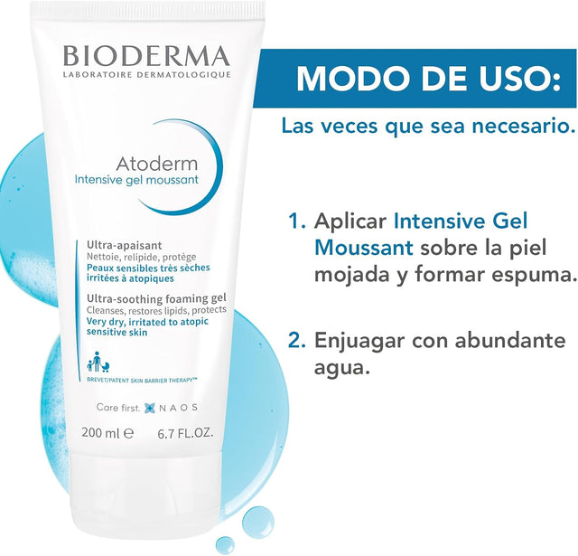 Bioderma | Atoderm Intensive Gel Moussant 200ml | Piel Sensible