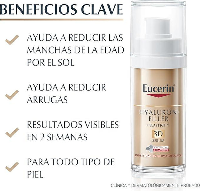 Eucerin | Hyaluron Filler + Elasticity 3D Sérum 30 ML | Sérum Antiedad