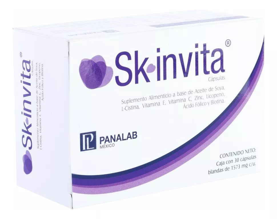 Skinvita | Suplemento Alimenticio Antioxidante e Hidratante | 30 Cápsulas
