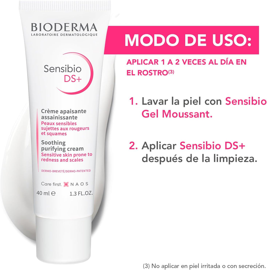 Bioderma | Sensibio DS+ Crema 40ml | Alivia Piel Sensible/Escamas