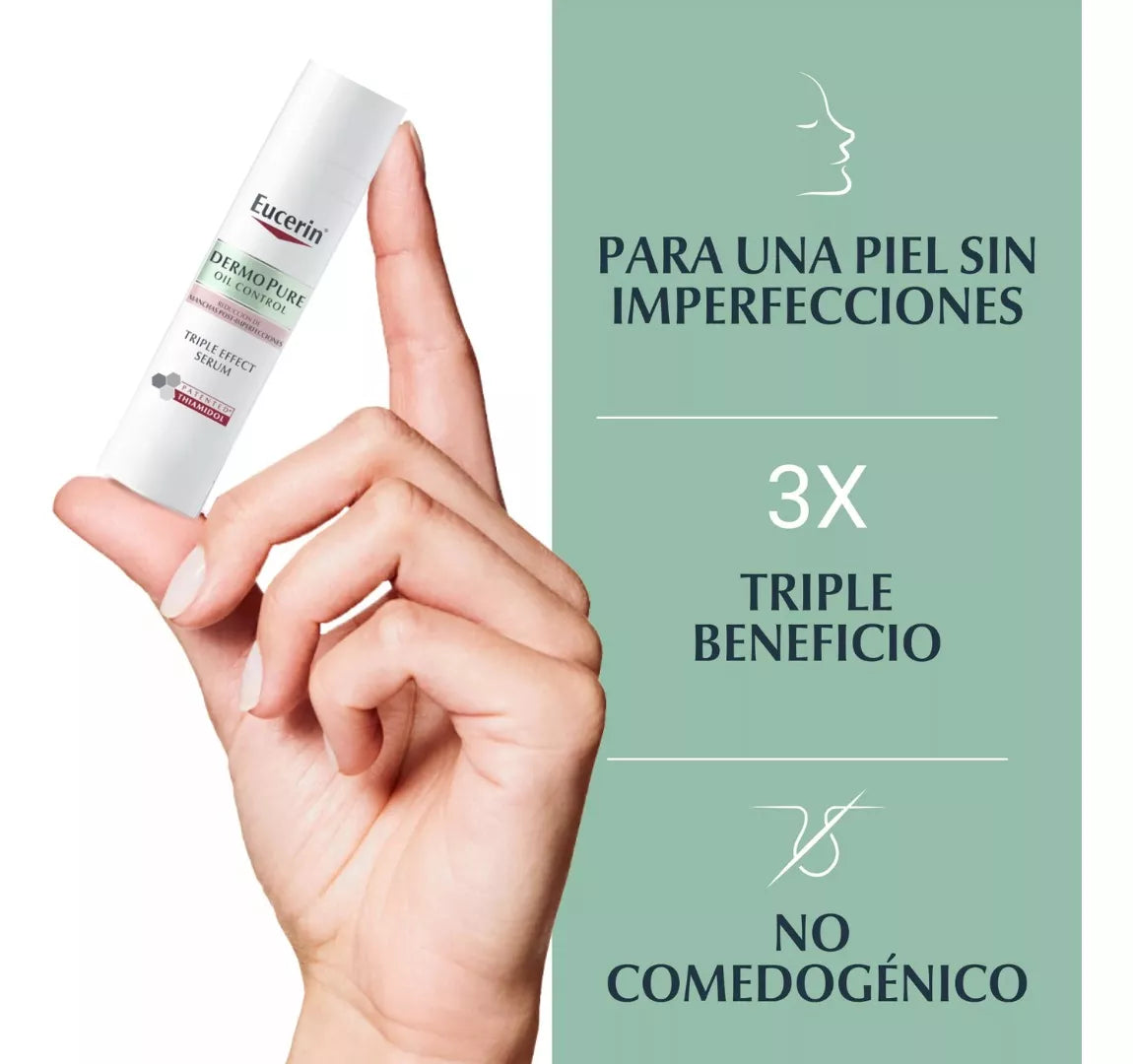 Eucerin DermoPure | Serum Triple Efecto 40ml | Combate el Acné