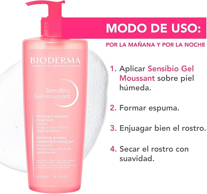 Bioderma | Sensibio H2O Gel Moussant 200ml | Limpiador Piel Sensible