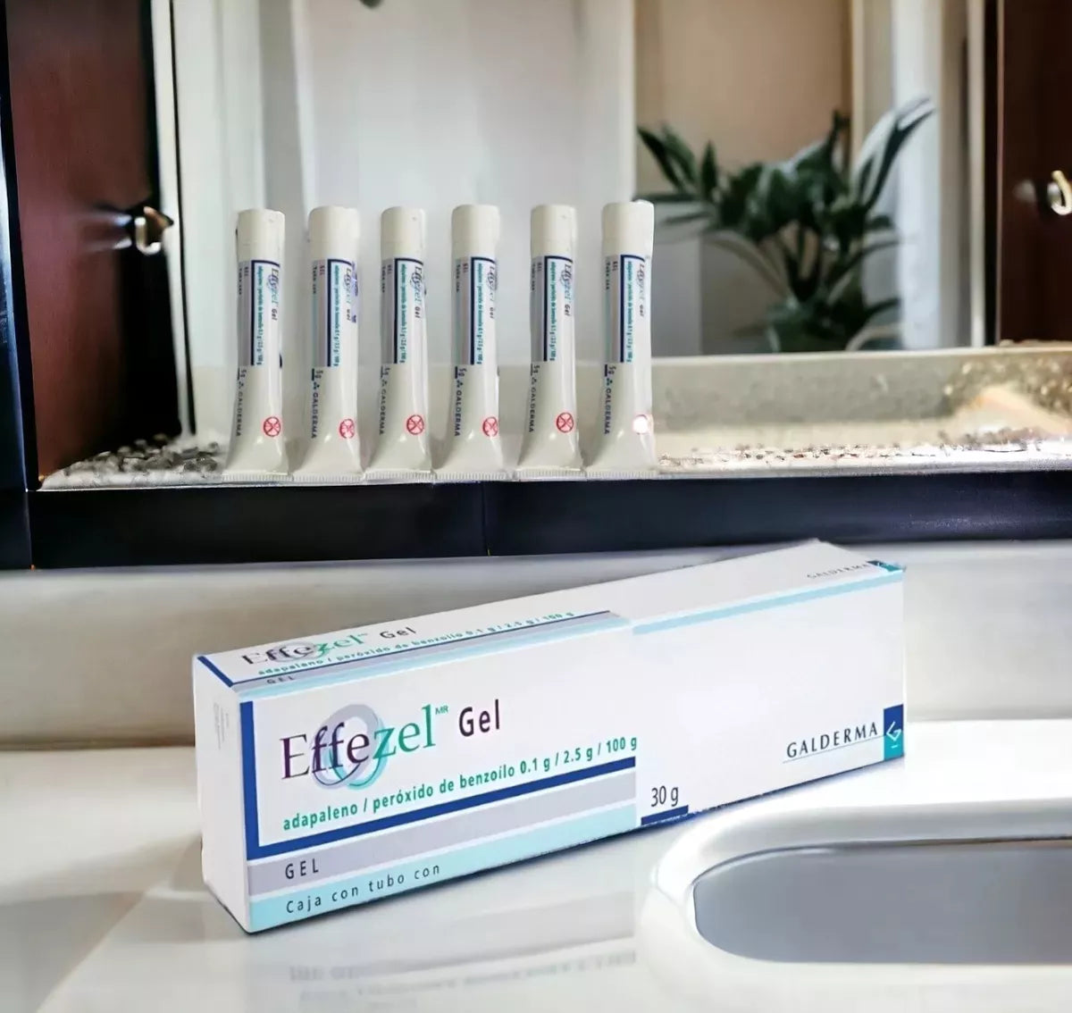 Effezel Gel en Tubo | Tratamiento Tópico 50 g | Eficaz para el Acné Moderado a Severo