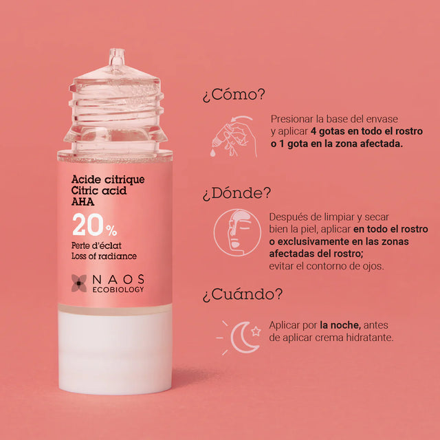 Etat Pur | Actif Ácido Cítrico Puro AHA 20% | 15 ML