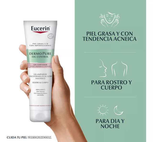Eucerin DermoPure | Gel Limpiador 150 ml | Combate el Acné