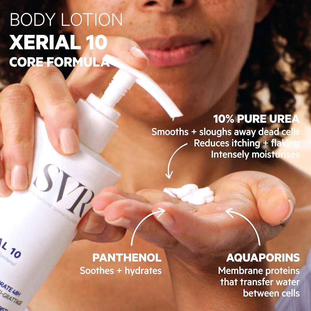 SVR XERIAL 10 | Loción Corporal de Hidratación 400ml | 24hrs Exfoliante
