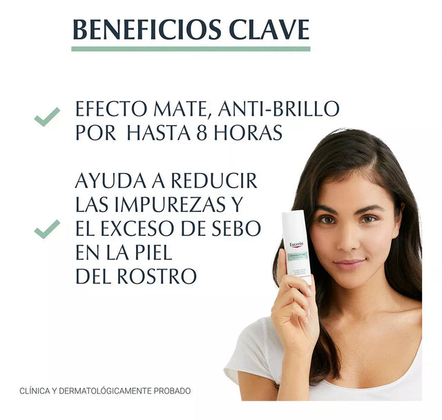 Eucerin DermoPure | Fluido Facial Multifuncional 50ml | Controla el Brillo Facial