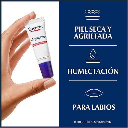 Eucerin Aquaphor S.O.S. 10ml | Bálasmo Labial Hidratante y Reparador con Vitamina E