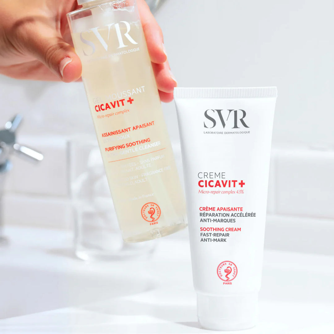 SVR | Cicavit + Gel Moussant 200 ml | Limpiador de Piel