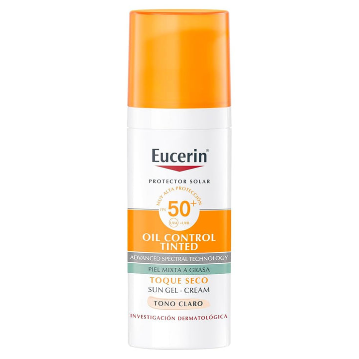 Eucerin Oil Control | Protector Solar con Tinte Tono Claro 50SPF+ | 50ml