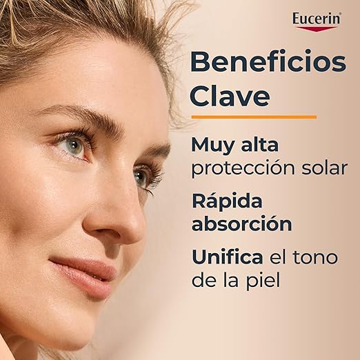 Eucerin | Sun Hydrofluid 50ml FPS 50 | Protector Facial Ultra Ligero con Color Tono Claro