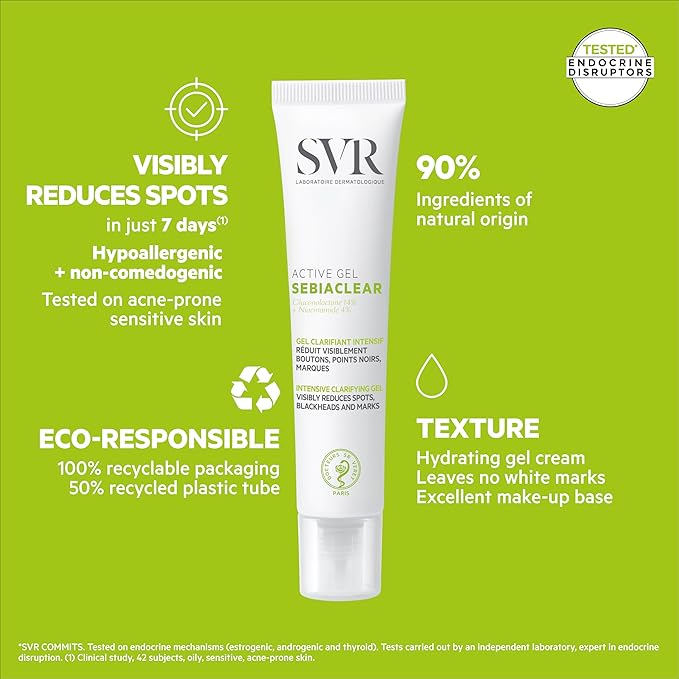 SVR | Sebiaclear Active Gel 40 ml | Tratamiento Facial
