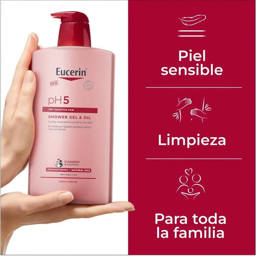 Eucerin pH5 Aceite-Gel de Ducha 400ml | Piel Sensible y Seca