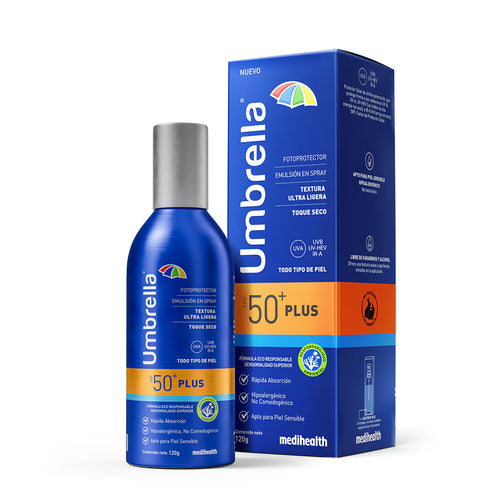 Umbrella Plus Spray SPF 50+, Protector Solar en Spray de Amplio Espectro