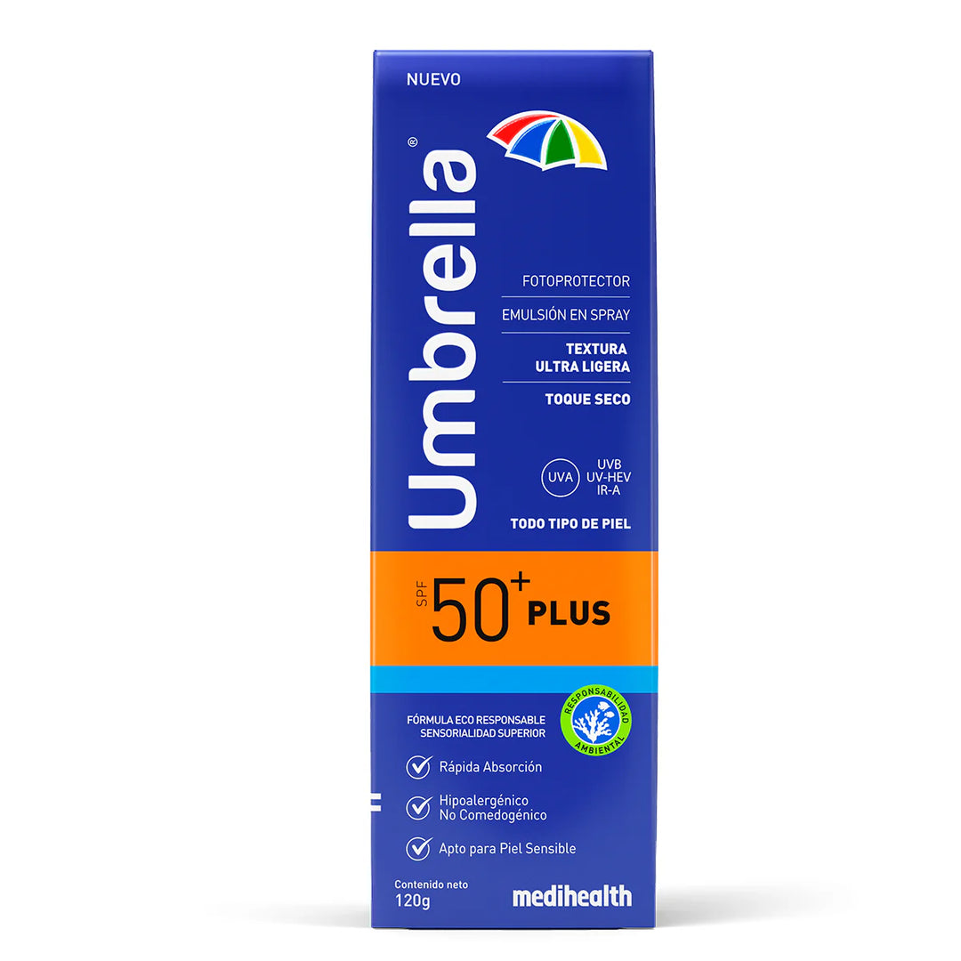 Umbrella Plus Spray SPF 50+, Protector Solar en Spray de Amplio Espectro