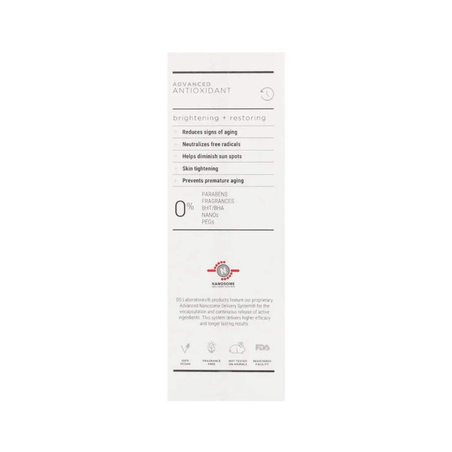 DS Laboratories | Advanced Antioxidant Sérum Antiedad Facial 30 ml – Vitamina C + Antioxidantes