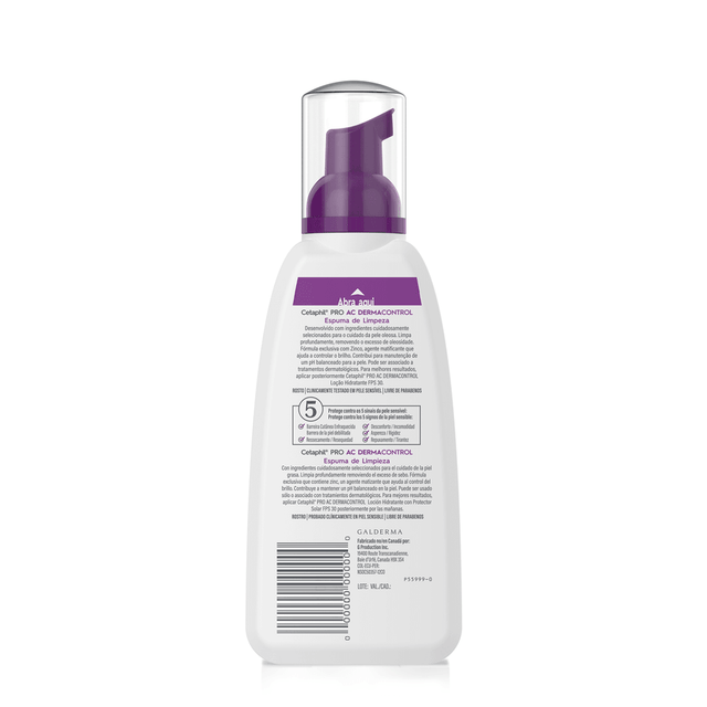 Cetaphil | PRO AC Dermacontrol Espuma de Limpieza 236 ML | Espuma de Limpieza