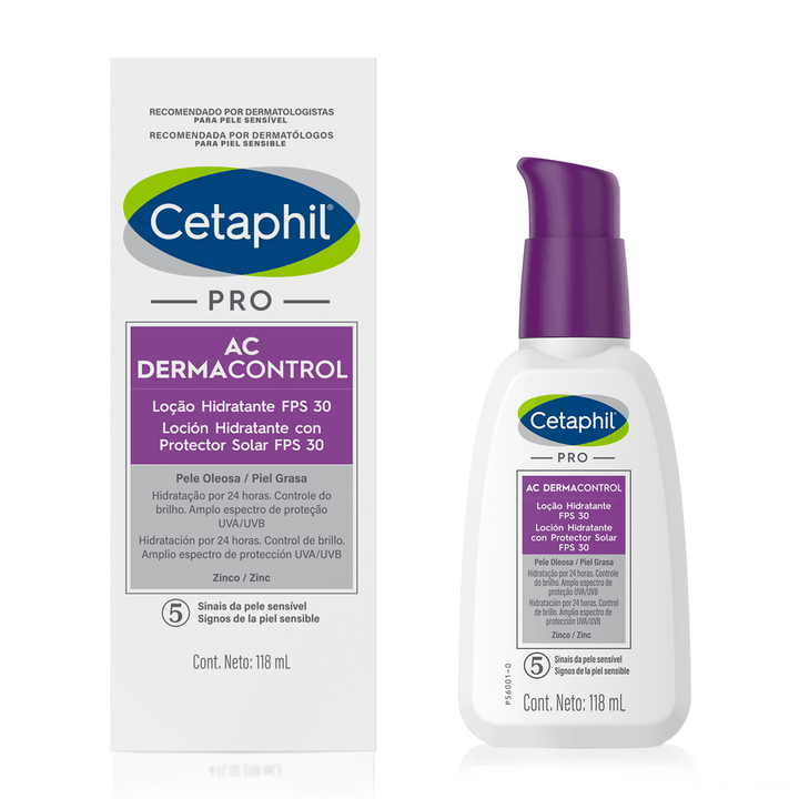 Cetaphil | PRO AC Dermacontrol 118 ml | Loción Hidratante Facial con FPS 30