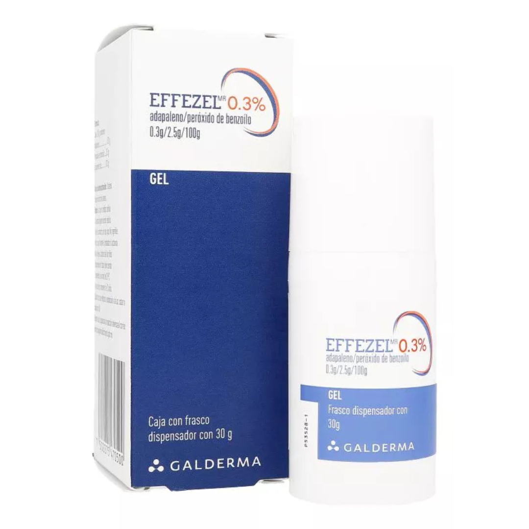 Effezel Gel Dispensador | Tratamiento Tópico 30 g | Eficaz para el Acné Moderado a Severo