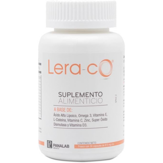 Lera-Co | Suplemento Alimenticio con 30 Cápsulas | Antioxidante con Cisteína.