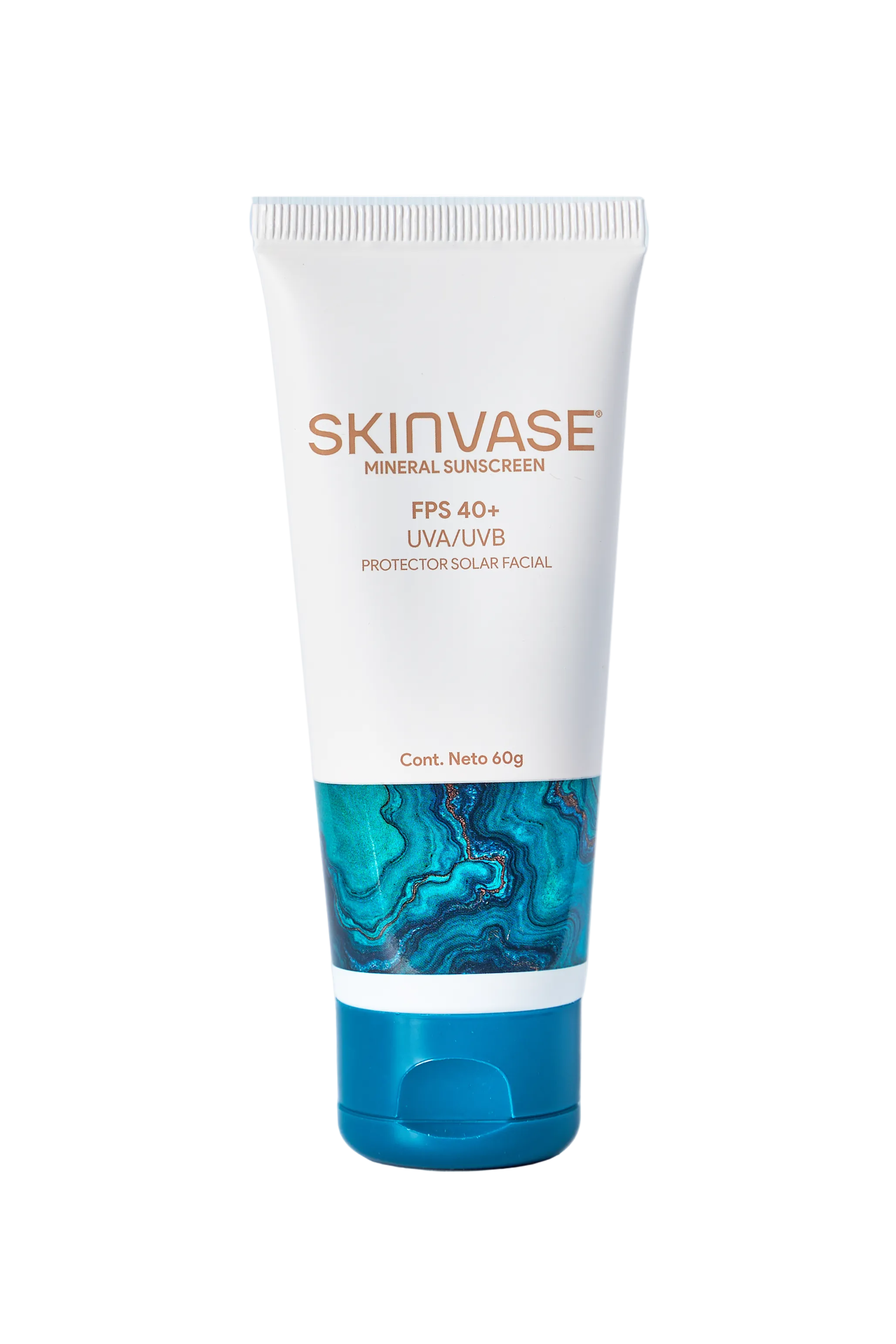 Skinvase | Protector Mineral Facial FPS 40+ | Contra Rayos UVA/UVB | 60gr