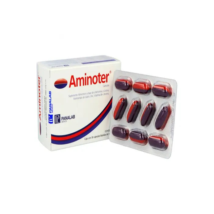 Aminoter | Suplemento Alimenticio | 30 cápsulas | Para la  Caída del Cabello