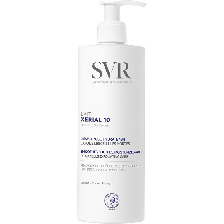 SVR XERIAL 10 | Loción Corporal de Hidratación 400ml | 24hrs Exfoliante