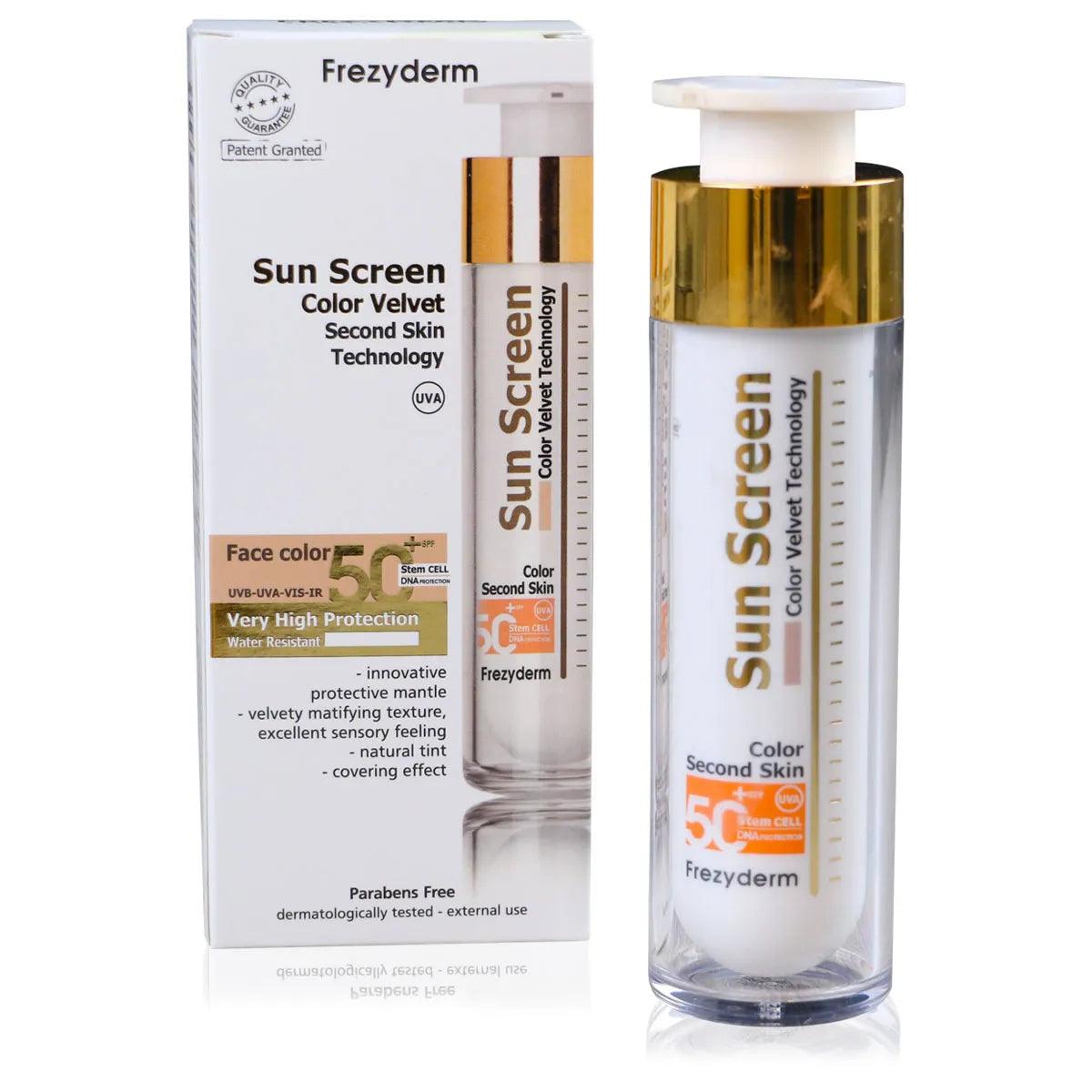 FREZYDERM SUN SCREEN VELVET COLOR FPS 50