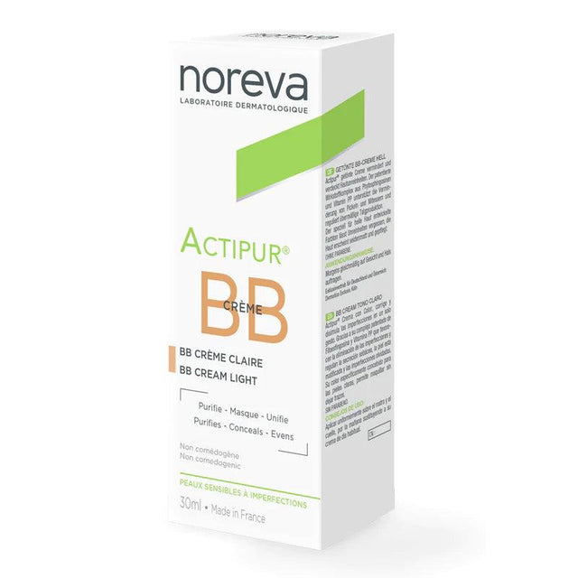 NOREVA ACTIPUR BB CREMA ANTI-IMPERFECCIONES PIEL SENSIBLE COLOR CLARO 30ML