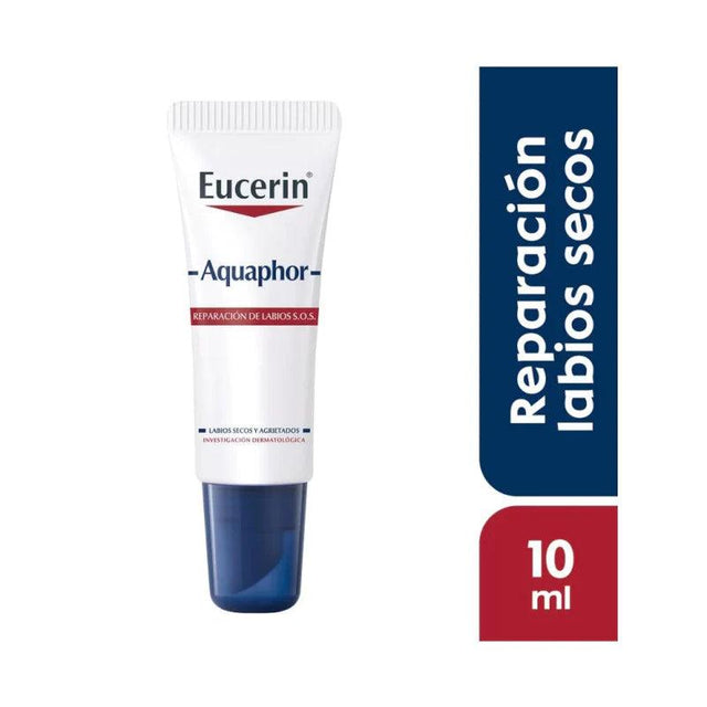 Eucerin Aquaphor S.O.S. 10ml | Bálasmo Labial Hidratante y Reparador con Vitamina E