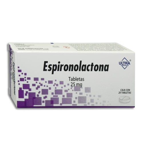 ESPIRONOLACTONA C/20 TABLETAS 25 MG